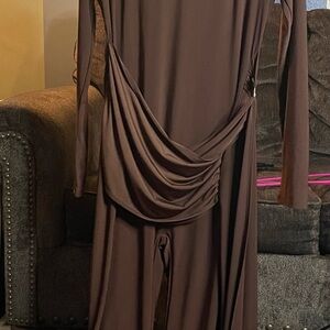 Elegant Brown Long Sleeve Jumpsuit